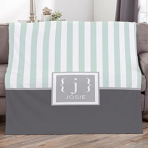 Classy Monogram Personalized 60x80 Plush Fleece Blanket - 31900-L