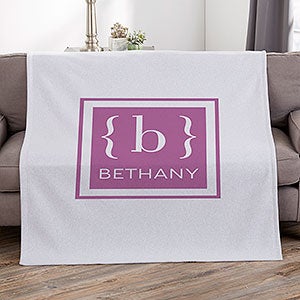 Classy Monogram Personalized 50x60 Sweatshirt Blanket - 31900-SW