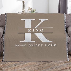 Lavish Last Name Personalized 56x60 Woven Throw - 31901-A