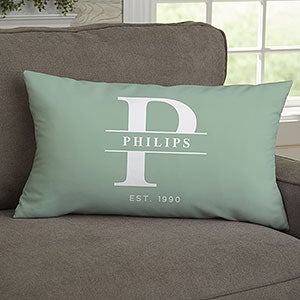 Lavish Last Name Personalized Lumbar Throw Pillow - 31903-LB