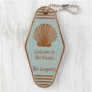 Choose Your Icon Personalized Wood Motel Keychain - Blue Stain - 31917-B