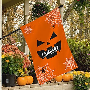 Jack-o-Lantern Personalized House Flag - 31924