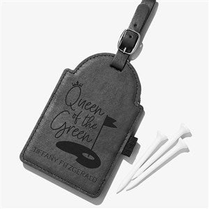 Queen of the Green Personalized Leatherette Golf Bag Tag - 31935