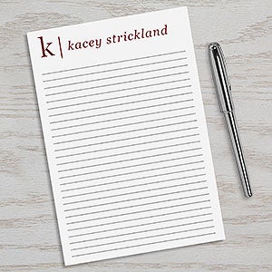 Modern Monogram Personalized Notepad - 31936