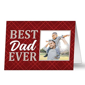 Best Dad Ever Personalized Fathers Day Greeting Card- Signature - 31938