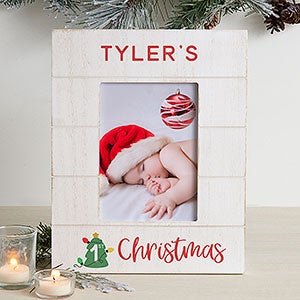 Babys First Christmas Personalized Shiplap Frame 5x7 Vertical - 31940-5x7V