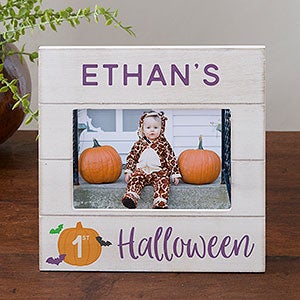 Babys First Halloween Personalized Shiplap Frame-4x6 Horizontal - 31942-4x6H