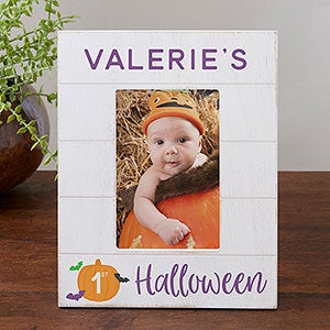 Babys First Halloween Personalized Shiplap Frame - 4x6 Vertical - 31942-4x6V