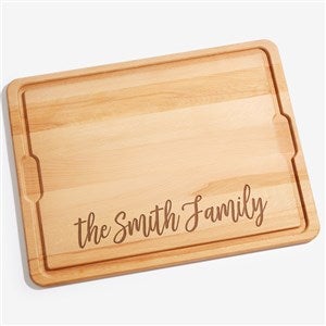 Seasonally Script Personalized Oversized  Hardwood Charcuterie Board- 18x24 - 31952-XXL
