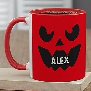 Jack-o-Lantern Personalized Coffee Mug 11oz Red - 31955-R