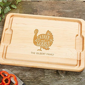 Gather & Gobble Personalized Hardwood Cutting Board- 12x17 - 31960