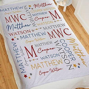 Star Struck Baby Boy Personalized 50x60 Lightweight Fleece Blanket - 31966-LF