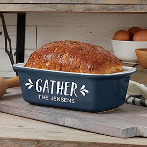 Gather & Gobble Personalized Classic Loaf Pan- Navy - 31982N-L