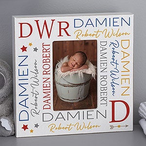 Star Struck Baby Boy Personalized 4x6 Box Frame - Horizontal - 31983-BH