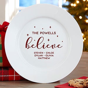 We Believe Personalized Christmas Plate - 31997