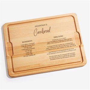 Favorite Family Recipe Personalized Hardwood Cutting Board - 15x21 - 32003-XL