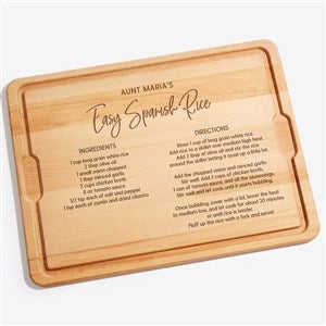 Favorite Family Recipe Personalized Hardwood Cutting Board - 18x24 - 32003-XXL