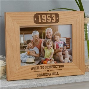 Vintage Birthday Engraved Horizontal Picture Frame- 4 x 6 - 32015-SH