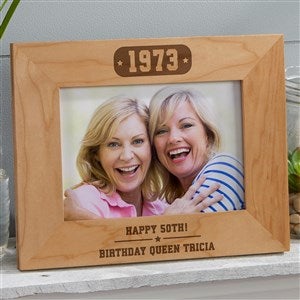 Vintage Birthday Engraved Horizontal Picture Frame 5x7 - 32015-MH
