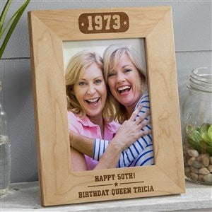 Vintage Birthday Engraved Vertical Picture Frame- 5 x 7 - 32015-MV