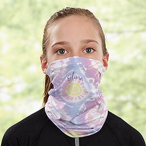 Pastel Tie Dye Personalized Kids Neck Gaiter - 32029