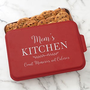 Recipe For a Special Mom Personalized Red Cake Pan with Lid - 32058