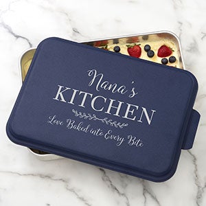Recipe For a Special Grandma Personalized Navy Cake Pan with Lid - 32059-N