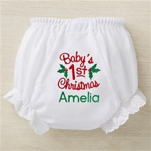 Babys 1st Christmas Embroidered Diaper Cover - 32063
