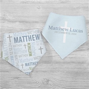 Christening Day For Him Personalized Bandana Bibs - 32068-BB