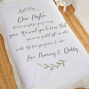 Letter To Baby Personalized 50x60 Plush Fleece Blanket - 32079-F