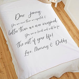 Letter To Baby Personalized 50x60 Sherpa Blanket - 32079-S