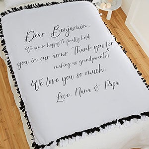 Letter To Baby Personalized 50x60 Tie Blanket - 32079-T