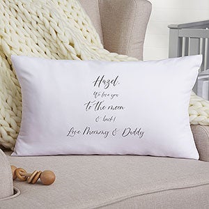 Letter to Baby Personalized Lumbar Baby Velvet Throw Pillow - 32080-LBV