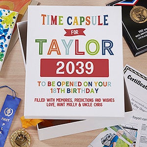 1st Birthday Personalized Time Capsule Baby Keepsake Box 12x15 - 32085