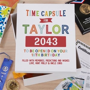 1st Birthday Personalized Time Capsule Baby Keepsake Box 12x15 - 32085