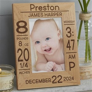 Baby Birth Information Personalized Picture Frame - 4x6 Vertical - 32086V-S