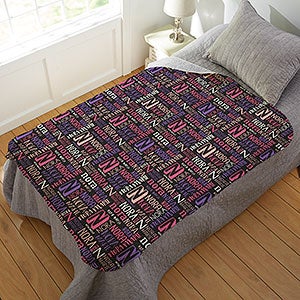 Bright Name Personalized 50x60 Quilted Blanket - 32111-Q