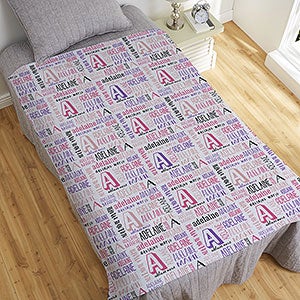 Bright Name Personalized 50x60 Sweatshirt Blanket - 32111-SW