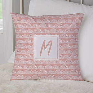 Hand Drawn Pattern Personalized 14x14 Throw Pillow - 32114-S