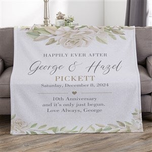 Floral Anniversary Personalized 50x60 Sweatshirt Blanket - 32115-SW