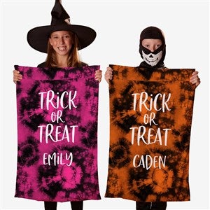 Halloween Tie Dye Personalized Pillowcase Treat Bag - 32122