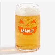 Jack-o-Lantern Personalized 16oz. Beer Can Glass - 32124-B