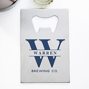 Lavish Last Name Personalized Credit Card Size Bottle Opener - 32142