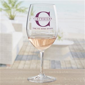 Lavish Last Name Personalized Unbreakable Tritan Stemmed Wine Glass - 32182-SM