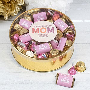 You Are One Sweet Mom Personalized Extra Large Hersheys & Reeses Mix Tin - 32190D-XL