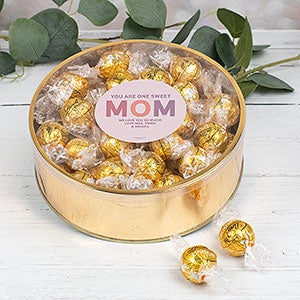 You Are One Sweet Mom Personalized Extra Large Lindt Gift Tin White Chocolate - 32191D-XLW
