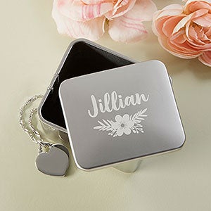 Floral Reflections Personalized Keepsake Box - 32214