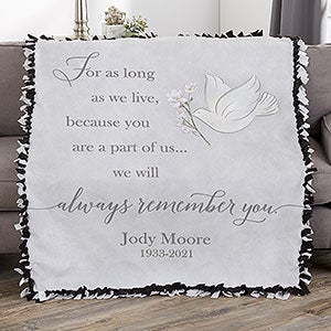 Always Remember You Personalized 50x60 Tie Blanket - 32218-T