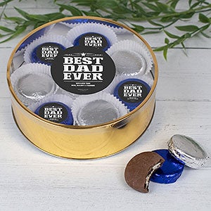 Best Dad Ever X-Large Tin with 16 Chocolate Covered Oreo Cookies Gold - 32229D-XLG