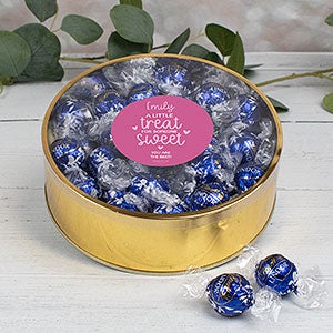 A Treat for Someone Sweet Personalized XLarge Lindt Gift Tin- Dark Chocolate - 32235D-XLD